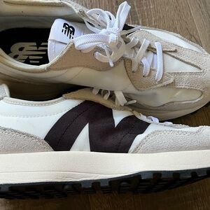 New Balance Cream and Black Sneakers